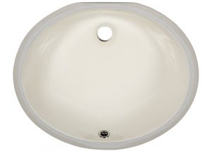 Bathroom Sink Bone 17-inch Oval