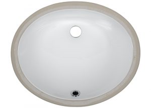 Bathroom Sink White 15-inch Oval