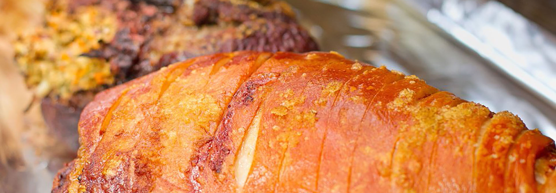 spit roast pork crackling